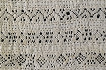 Sampler, Unknown, mid 17th century. Museum no. T.187-1987. Given by Janet Harris, Susan Jones and Lynda Smith