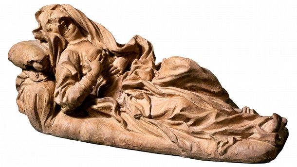 Terracotta model of the Blessed Ludovica Albertoni, by Gianlornzo Bernini, Rome, Italy, 1671–4, Museum no. A.93-1980