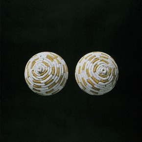'Tits in Space', wallpaper (detail), Sarah Lucas, 2000. Museum no. E.832-2000 © Sarah Lucas, Courtesy of Sadie Coles HQ, London