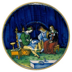 Plate, Jacopo (Maestro), Cafaggiolo, Italy, 1510. Museum no. 1717-1855