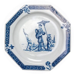 Plate, Bow porcelain factory, London, about 1760. Museum no. C.110-1942