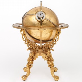 Gilded metal and steel mechanical globe, by Georg Roll and Johannes Reinhold, 1584, Augsburg, Germany. Museum no. 246-1865
