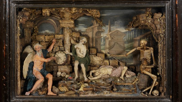Time and Death, wax relief, probably by Caterina de Julianis, Italy, probably before 1727. Museum no. A.3-1966