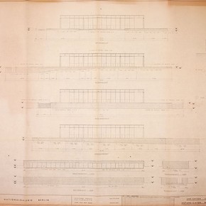 Elevations for the Neue Nationalgalerie, Berlin Ludvig Mies Van Der Rohe, 1968. Museum no. E.3685-2007
