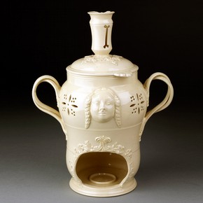 Veilleuse or beverage warmer, Staffordshire (possibly), England, about 1780-1800. Museum no. 3548-1901