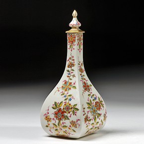 Bottle and stopper, Meissen, Germany, about 1720. Museum no. c.22-1956. J. Tulk Bequest 
