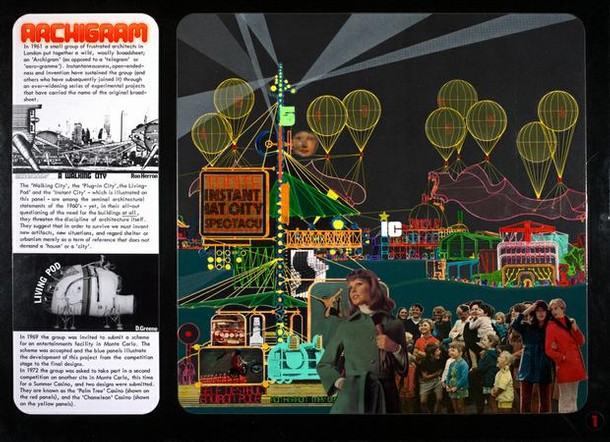 Panel created by Archigram, about 1970, Museum no. CIRC.472-1974