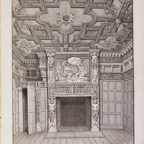 Engraving of a room in Sir Paul Pindar's house, by John Thomas Smith, London, England, 1810. NAL pressmark: 236.G.10