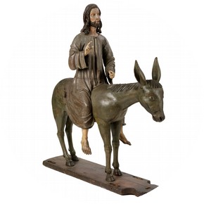 Painted wooden palmesel figure, Ulm, Germany, about 1480. Museum no. A.1030-1910