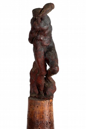 Wax model of a slave, by Michelangelo, Florence, Italy, about 1516–19. Museum no. 4117-1854