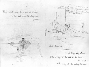 Illustrated manuscript of 'The Owl and the Pussy-cat', by Beatrix Potter, about 1897. Museum no. BP.619A. © Frederick Warne & Co. Ltd.