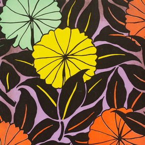 Detail of dress fabric, from "Art, Goût, Beauté: Feuillets d`Élégance Feminine", English edition; published by Éditions d'Art, Paris, France, 1921–33.