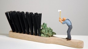 'Viral Brush', Richard Slee, 2008. Photograph by Juliana Barrett, courtesy the artist and Marsden Woo Gallery, London