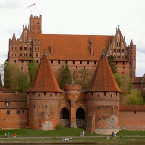 Malbork Castle (formerly Mareinburg), Poland, begun before 1280. Photograph by Andrzej Plichta.