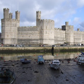 Caernarfon Castle, Wales, begun 1283.