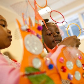 Children working on the Chain of Talent project, October 2008.