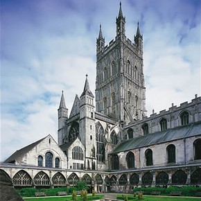 Cloister Garth, the Benedictine Abbey of St Peter, Gloucester Cathedral, Gloucestershire, England, UK. Photograph © Gloucester Cathedral.