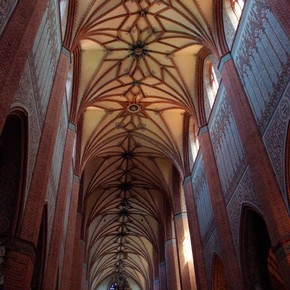 Vaulted ceiling in Pelplin Abbey, Poland, begun 1289. Photograph by Michiel van Lun.