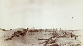 Niya site after partial excavation, Sir Marc Aurel Stein, 1906. Photo 392/27(86), © The British Library Board 