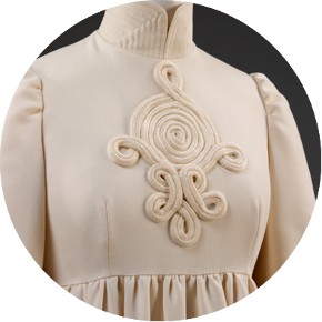 Wedding dress, Jean Muir, 1969. Museum no. T.268-1986