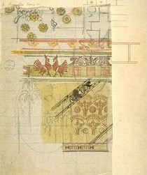 Design for wall decoration, E.W. Godwin. Museum no. E.285-1963