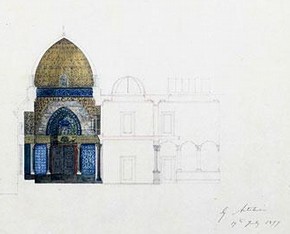 The Arab Hall at Leighton House, George Aitchinson, 1877. © RIBA Architecture Library Drawings Collection