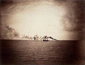 The Tugboat, 1856, albumen print from a collodion-on-glass negative, 32 x 41 cm, Townshend Bequest, 1868. Museum no. 68.000