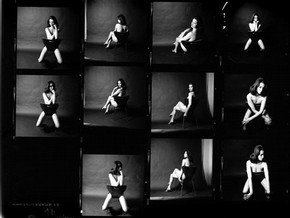 Contact sheet of Christine Keeler shoot, by Lewis Morley, London, 1963