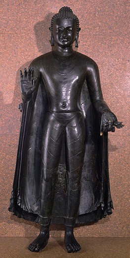 Standing Buddha bronze Sultanganj 7th - 8th century © Birmingham Museum and Art Gallery