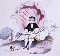 'A Windy Day', lithograph, French, about 1860