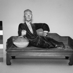 Figure 1. The unfired clay figure before treatment. Photography by Metaxia Ventikou.
