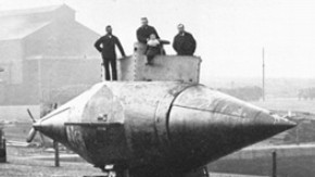 Submarine Torpedo Boat, Garret, 1879. Science and Society Picture Library