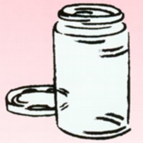 Screw-top jam jar