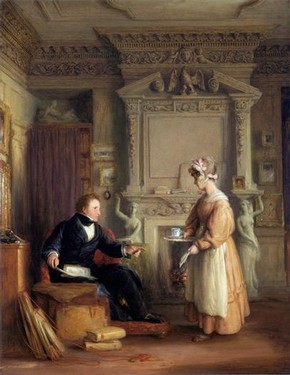 'Portrait of John Sheepshanks at his Residence in Old Bond Street' by William Mulready RA, 1832-34, Museum no. FA.142