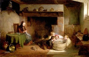 'Contrary Winds' by Thomas Webster RA, 1843, Museum no. FA.223