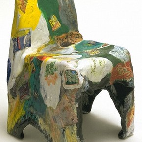 W.12-1996. Chair made from recycled plastic packaging. Designed by Barr