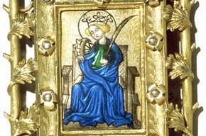 St Catherine Reliquary pendant, about 1380-1390. Museum no. M.350-1912