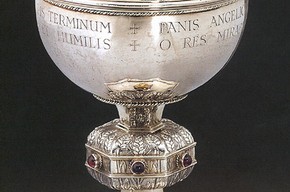 Ciborium and cover, Guild of Handicraft, 1922-3. Lent by the Seawolf Collection