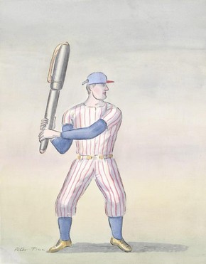 Peter Till, cover illustration for Guardian Review, 9 October 2004, highlighting an article on sports writing