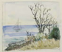 Sketchbook page, Edith Crapper, mid-20th century. Museum no. AAD/1979/1