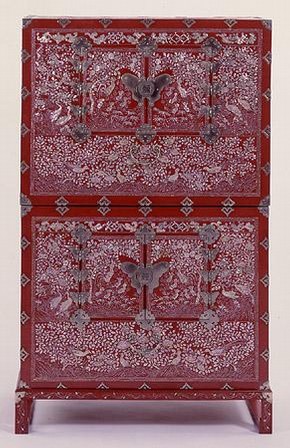 Lacquer chest, Korea, about 1890-1910. Museum no. W.47-1912
