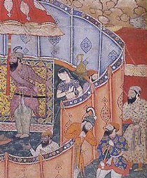 Painting from the Hamzanama, Mughal India, 16th century