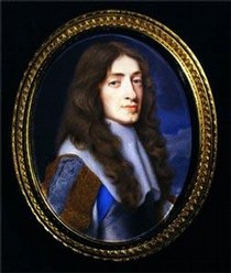 Miniature of James II as Duke of York by Samuel Cooper, 1661, (Museum Number P.45-1955)