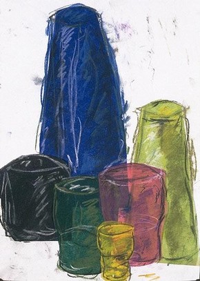 Drawing done in the Glass gallery, Year 11 student, Walthamstow School for Girls