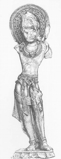 Drawing of the 'pair' to Sanchi Torso (click image for larger version)