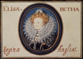 Nicholas Hilliard, portrait of Queen Elizabeth I, 1586-1587. Museum no. P.23-1975