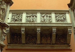 'Cantoria', plaster cast, Donatello, 15th century. Museum no. REPRO.1894-48