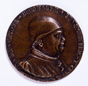 Reproduction of a medal, 1461. Museum no. REPRO.1888-151