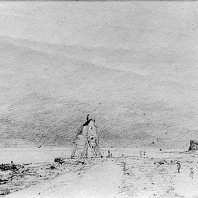 'Harwich: The seashore and lighthouse' by John Constable (RA), about 1815, Museum no. 302-1888