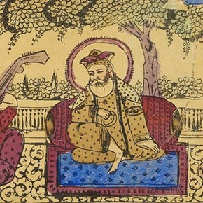 'Guru Nanak with Mardana and Bala', about 1875. Museum no. IM.2(125)-1917